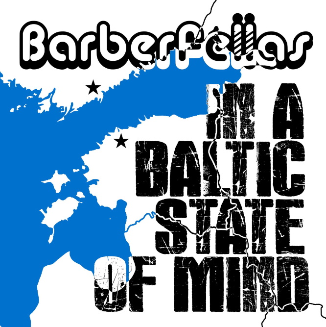 Barberfellas - In a Baltic State of Mind - map of Finland and Estonia with capital cities starred